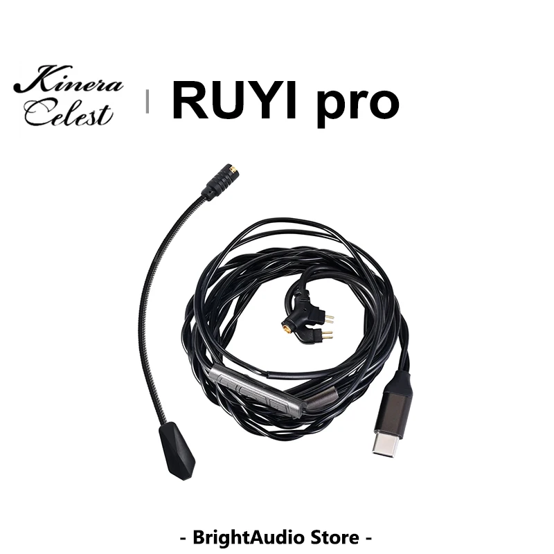 

KINERA Celest RUYI Pro Earphone Upgrade Cable with Microphone Boom Detachabe 0.78mm/MMCX Cable for Game Living Calling