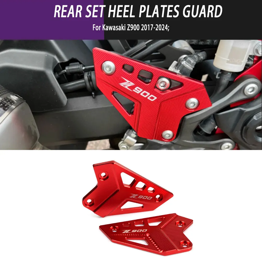 

Z900 Motorcycle Parts Footrest Rear Set Heel Plates Guard Protector For Kawasaki Z900 2017 2018 2019 2020 2021 2022 2023 2024
