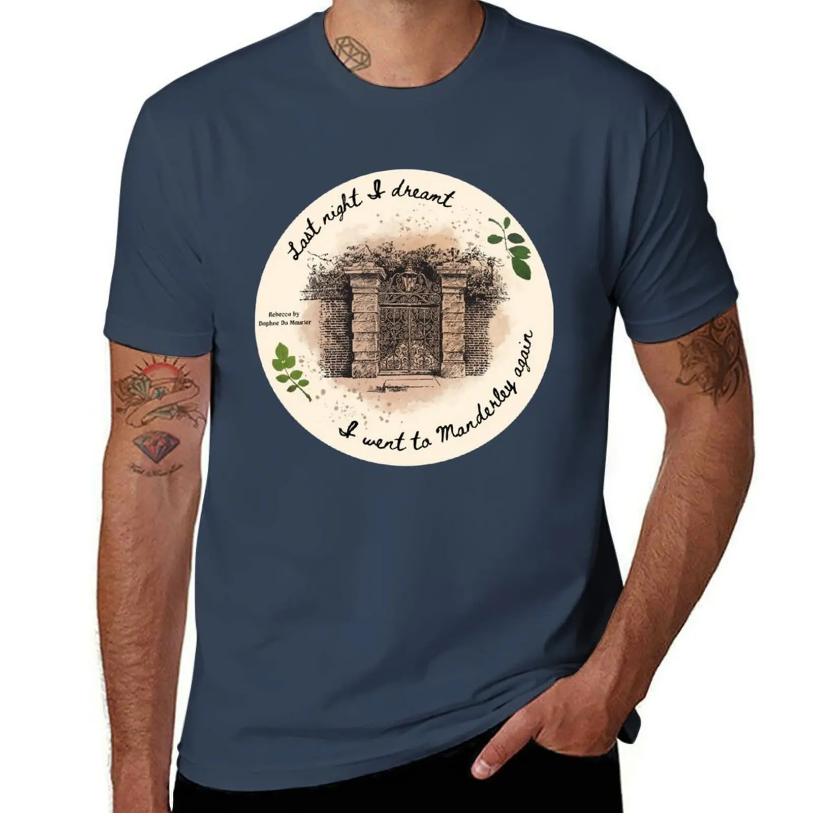 

Last Night I Dreamt of Manderley Again. Rebecca by Daphne Du Maurier T-Shirt g man t shirts for men T-Shirt