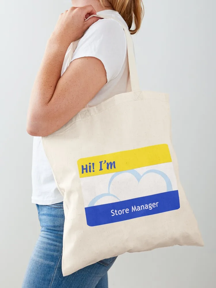 Blank Cloud Nine _quot_Store Manager_quot_ Nametag Tote Bag Shopper bag women woman Canvas