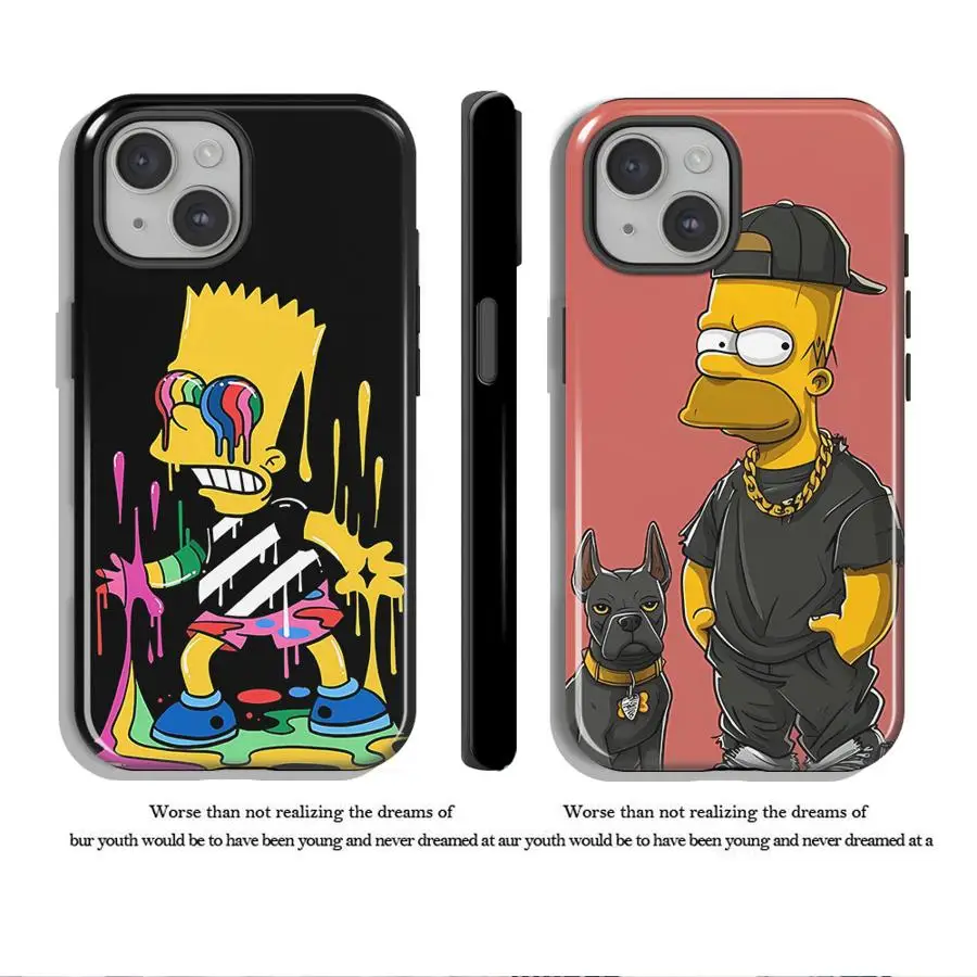 The S-simpsons Cartoon Phone Case for Apple iPhone 17 Plus 15 Air 11 XS XR 13 14 16 Pro Max 16e 12 Soft Cover Capa