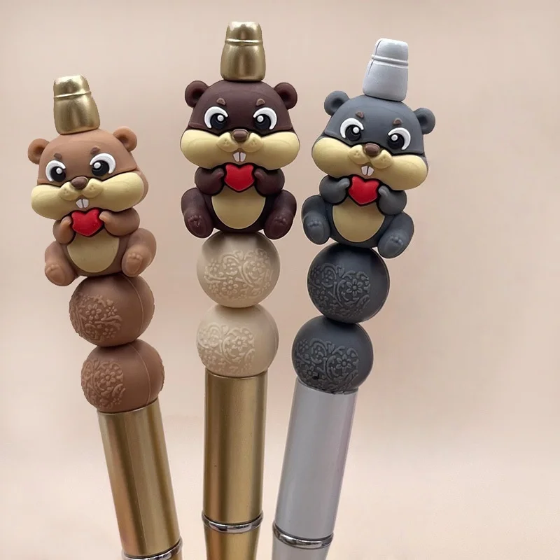 3 قطعة موضوع البؤري السيليكون ثلاثية الأبعاد السنجاب فاصل شخصية الخرز لصنع المجوهرات لتقوم بها بنفسك الإبداعية خاصة مطرز أقلام الديكورات المفاتيح #4