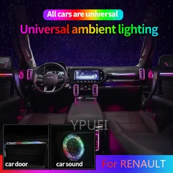 For Renault Samsung QM3 QM5 QM6 SM3 QM6 SM5 SM6 SM7 XM3 213 Color RGB Symphony Car LED  Interior Ambient Light Auto Accessories