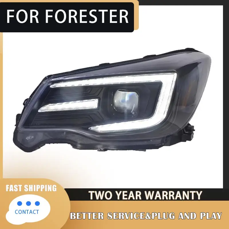 Head Lamp For Subaru Forester Headlights 2013-2018 New LED Headlight Angel Eye DRL Hid Bi Xenon Auto Accessories