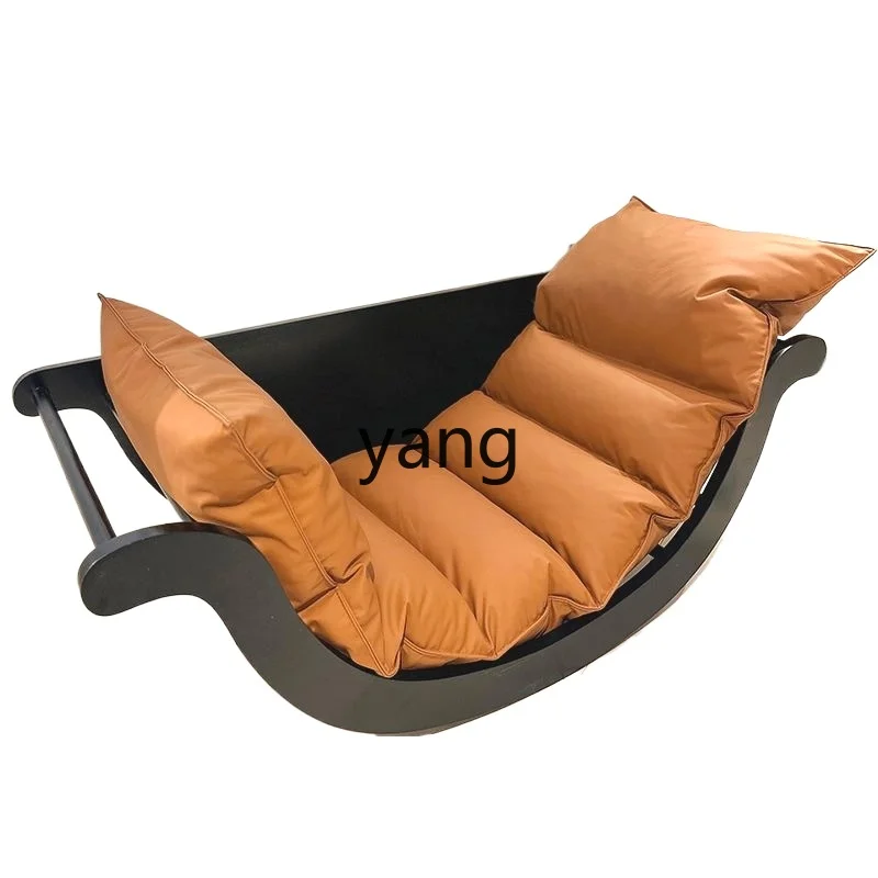 XYY rocking recliner banana boat solid wood single sofa multi-functional living room home rocking chair