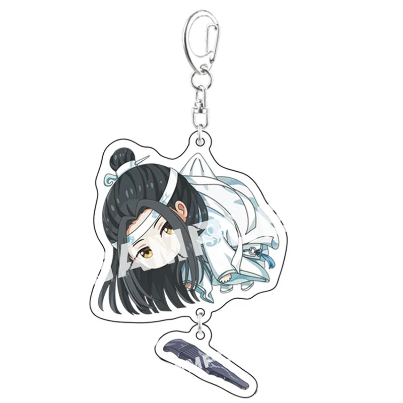 Anime Mo Dao Zu Shi Keychain Lan Wangji Wei Wuxian Cosplay Figure Grandmaster of Demonic Cultivation Keyring Acrylic Key Chain