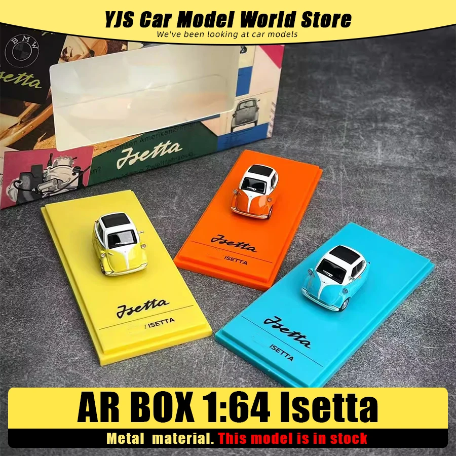 صندوق AR diecast نموذج 1/64 مقياس جديد Isetta زخرفة ثابتة مجموعة هدايا العيد #1