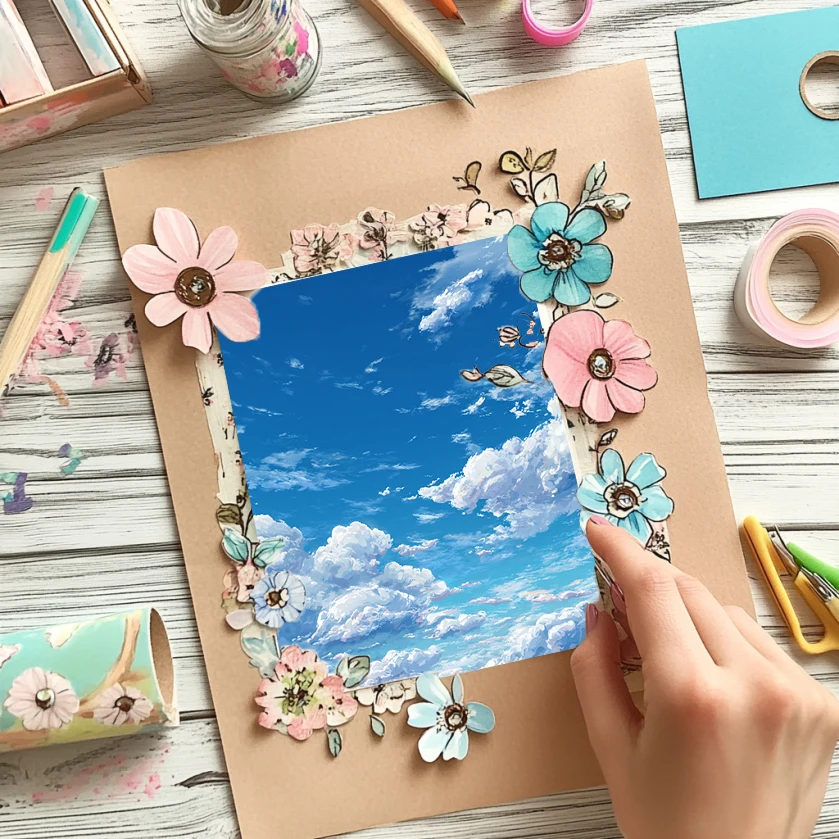 Zestaw papierów do scrapbookingu (36 arkuszy, 15x15 cm): Wzory liści w stylu bohemy do scrapbookingu, origami i dziennika w stylu boho.