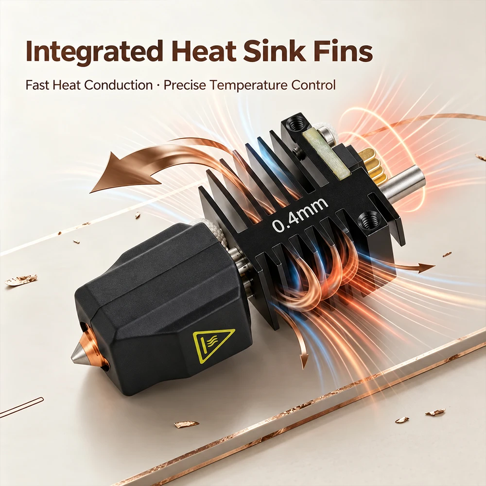 Zestaw Hotend do Flashforge Creator 5 Pro, zintegrowany, szybkozłączny, z hartowaną stalową dyszą SKD11, do drukarki 3D Creator C5. — zdjęcie produktu 3