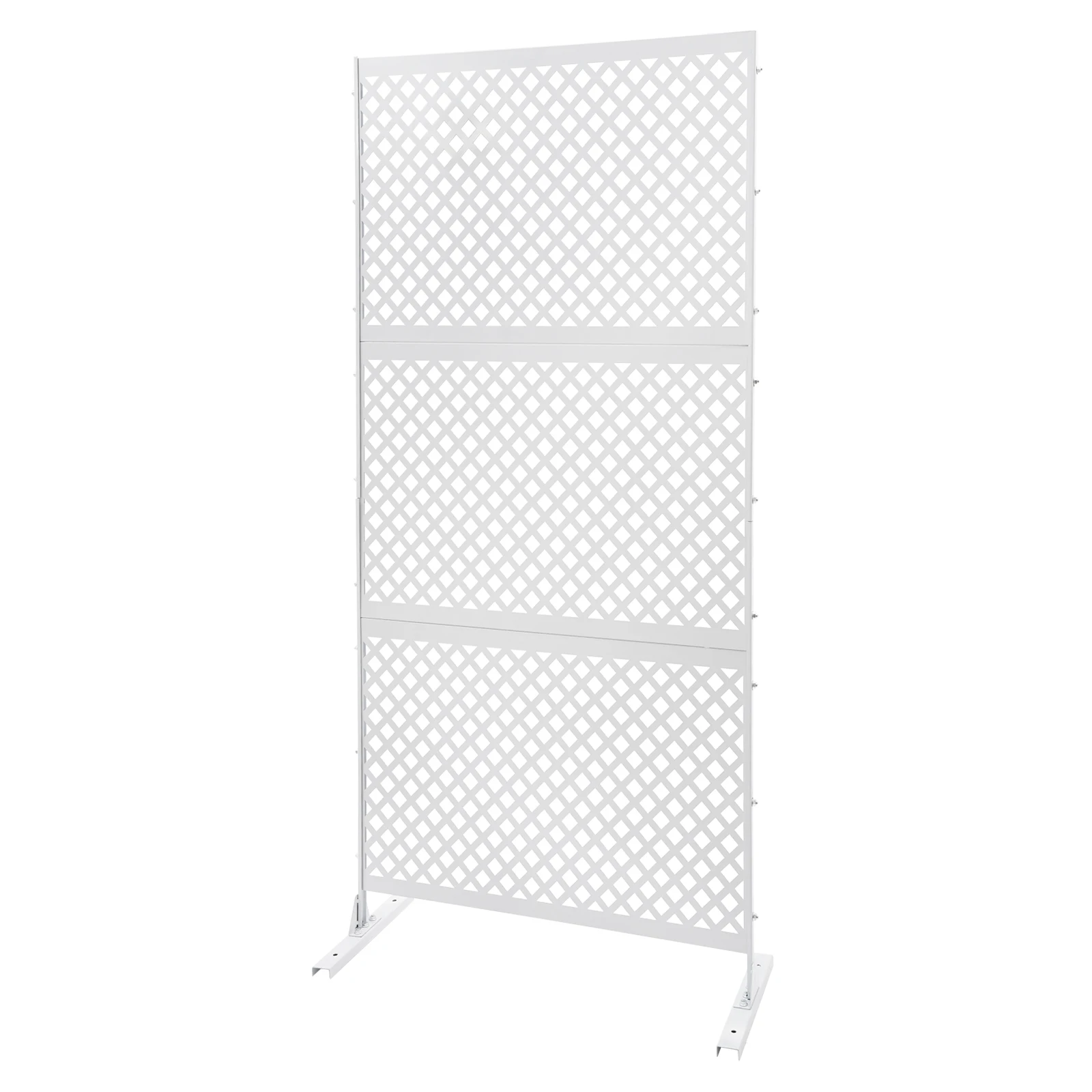

Sturdy Patio Privacy Screen with Adjustable Height, Laser-Cut Steel Panels, Easy Installation for Outdoors