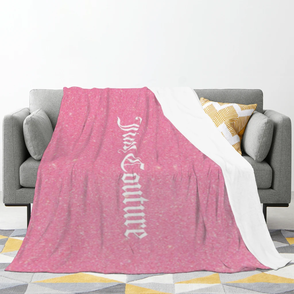 Hot-Sale-Like-Juicy-Couture-Style Blanket Sofa Bedroom Bed Home Office Nap Blanket Car Travel Picnic Blankets Gift