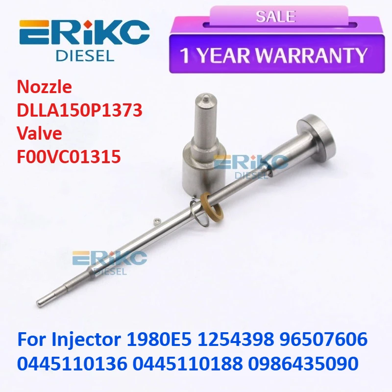 Diesel Repair Kit Nozzle DLLA150P1373 Valve F00VC01315 for Injector 1980E5 1254398 96507606 0445110136 0445110188 0986435090