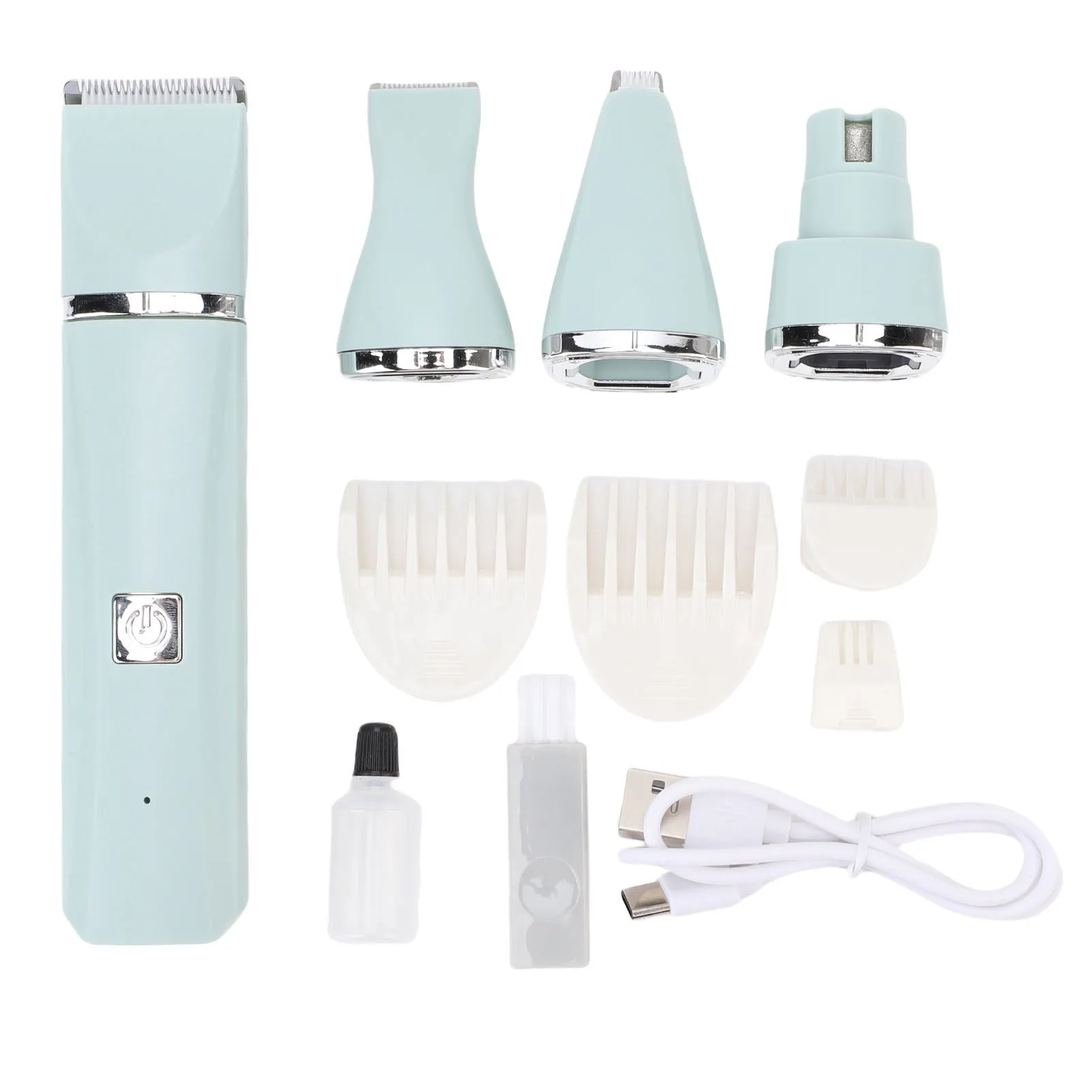 Kit Perawatan Anjing dengan Alat Cukur Listrik, Alat Cukur Hewan Peliharaan dengan 4 Kepala, Multifungsi, Dapat Diisi Ulang untuk Rumah dan Toko.