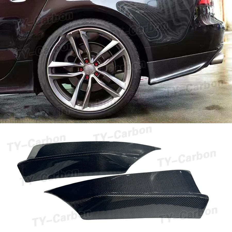 

Carbon Fiber/FRP Unpainted Black Rear Bumper Lip Side Splitters Aprons Spoiler for Audi A7 S7 RS7 Car Styling 2013-2016