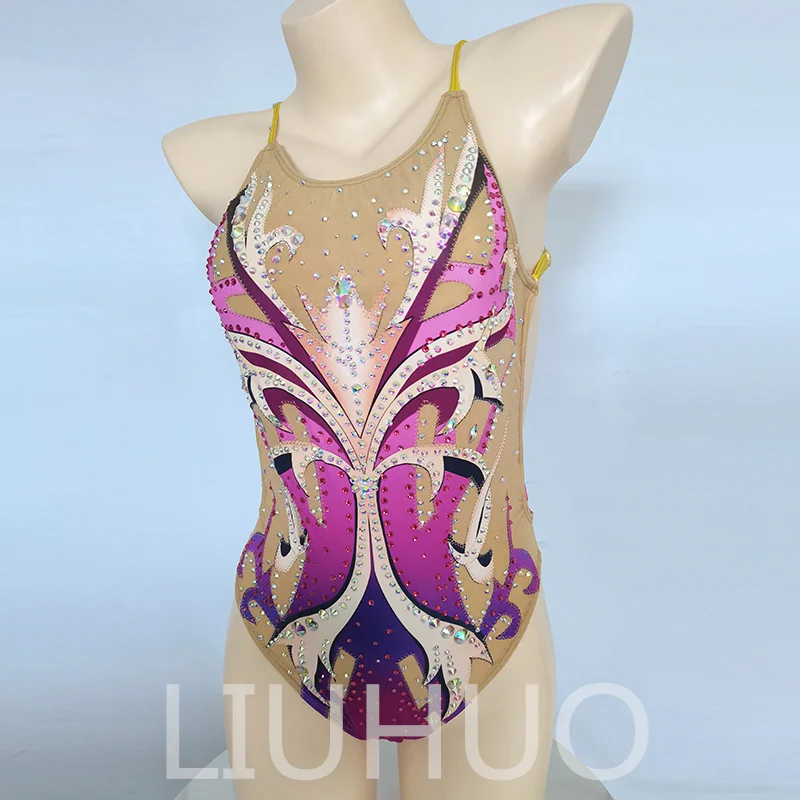 LIUHUO Rhythmic Gymnastics Leotards Girls Synchronized Swimming Suits Team Sports Competition Teamwear