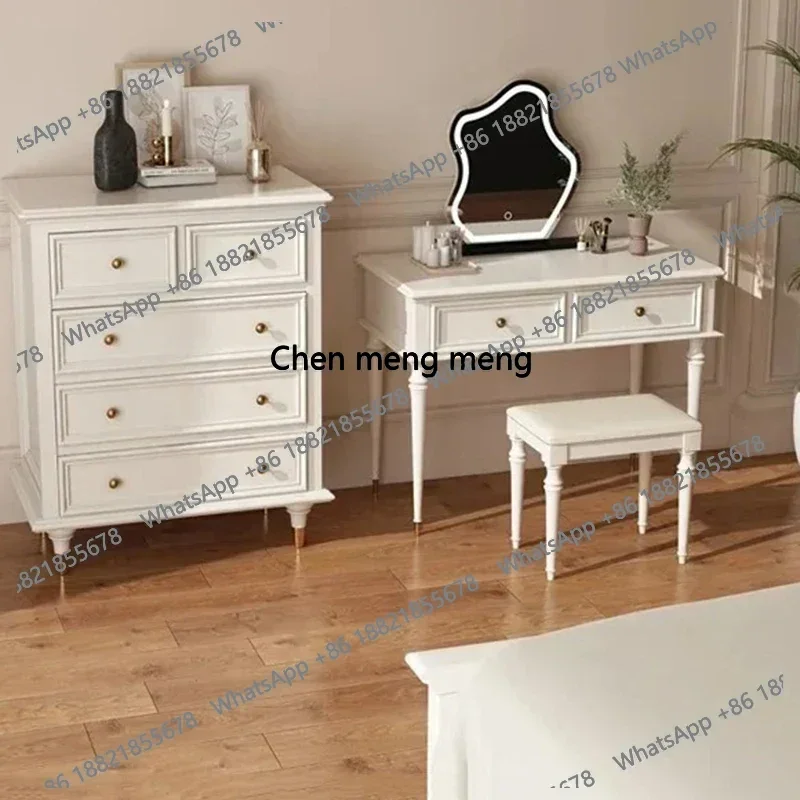 

Compact Nordic Girls Vanity Table Aesthetic Space Saving Makeup Cabinet Bedroom Organizer Princess Penteadeira Unique