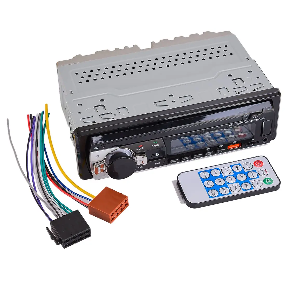 

Single 1 Din Car Bluetooth Player AUX TF USB LCD Screen MP3 FM Radio Stereo New