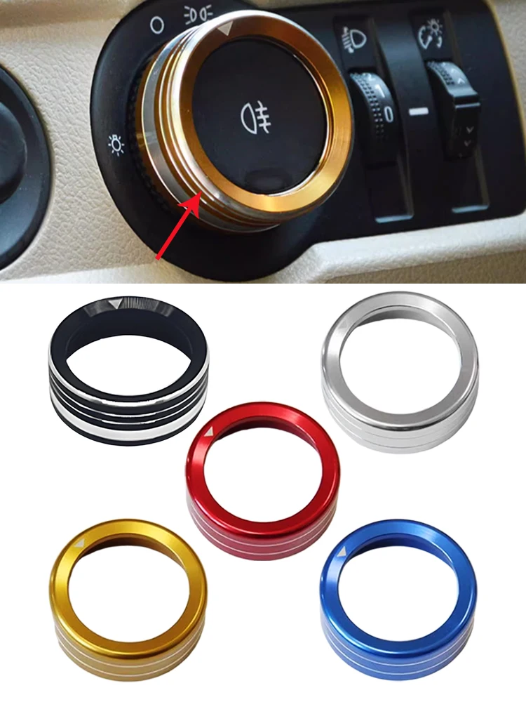 For Opel Corsa Insignia Mokka Astra J K Zafira C GTC OPC Sedan Adam Meriva Car Headlight Switch Decoration Ring Knob Trim Cover