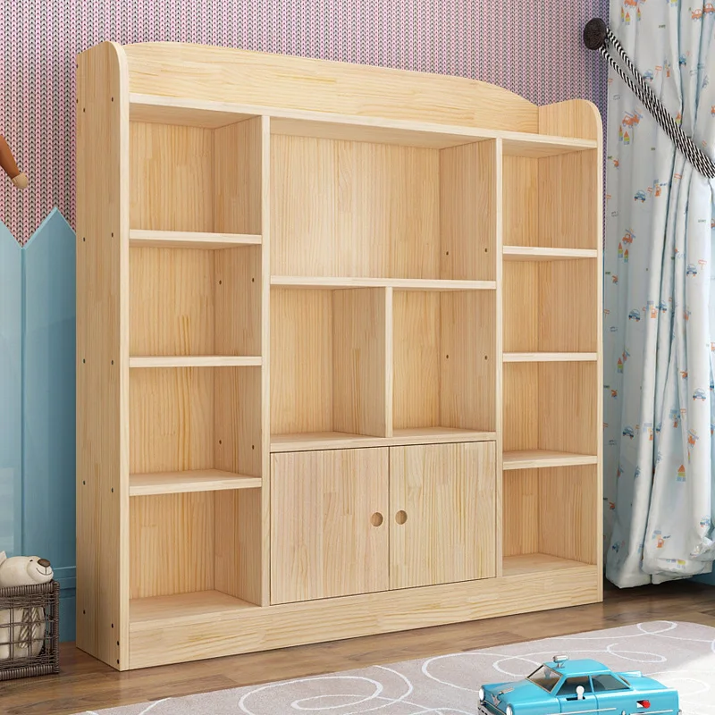 

Simple bookshelf Solid wood shelf Modern simple student multi-layer bookshelf Bookcase combination can be determined