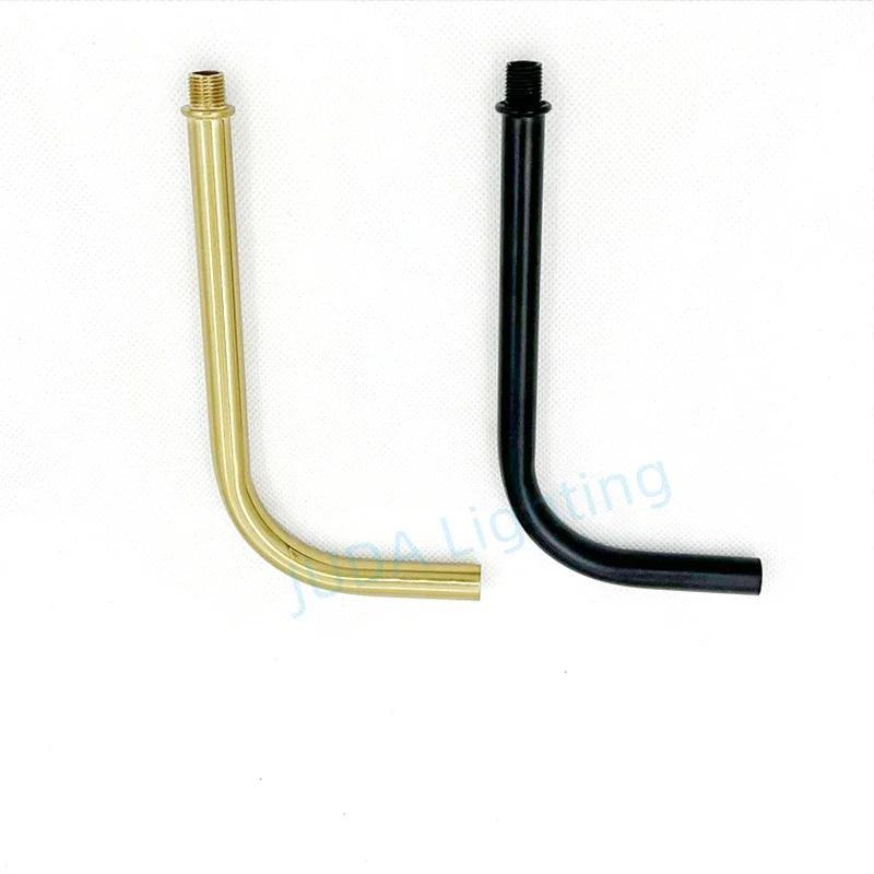 Metal Lamp Tooth Tube Bent Pipe Wall lamp Pendant Lamp Ceiling Lamp Steering Connecting Pipe M10 Thread Tube Long Tube Lamp Base