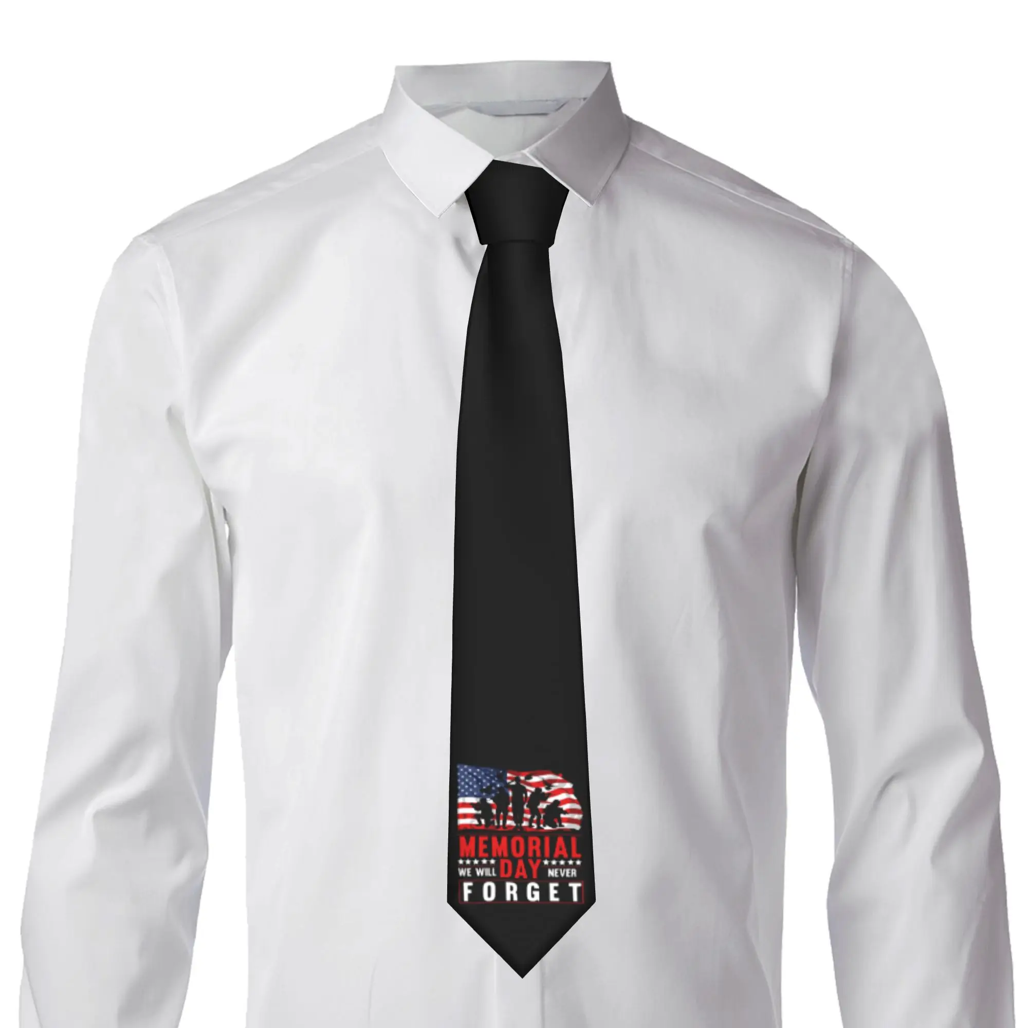 Formal Memorial Day  Ties for Business Men Soldiers American  Necktie
