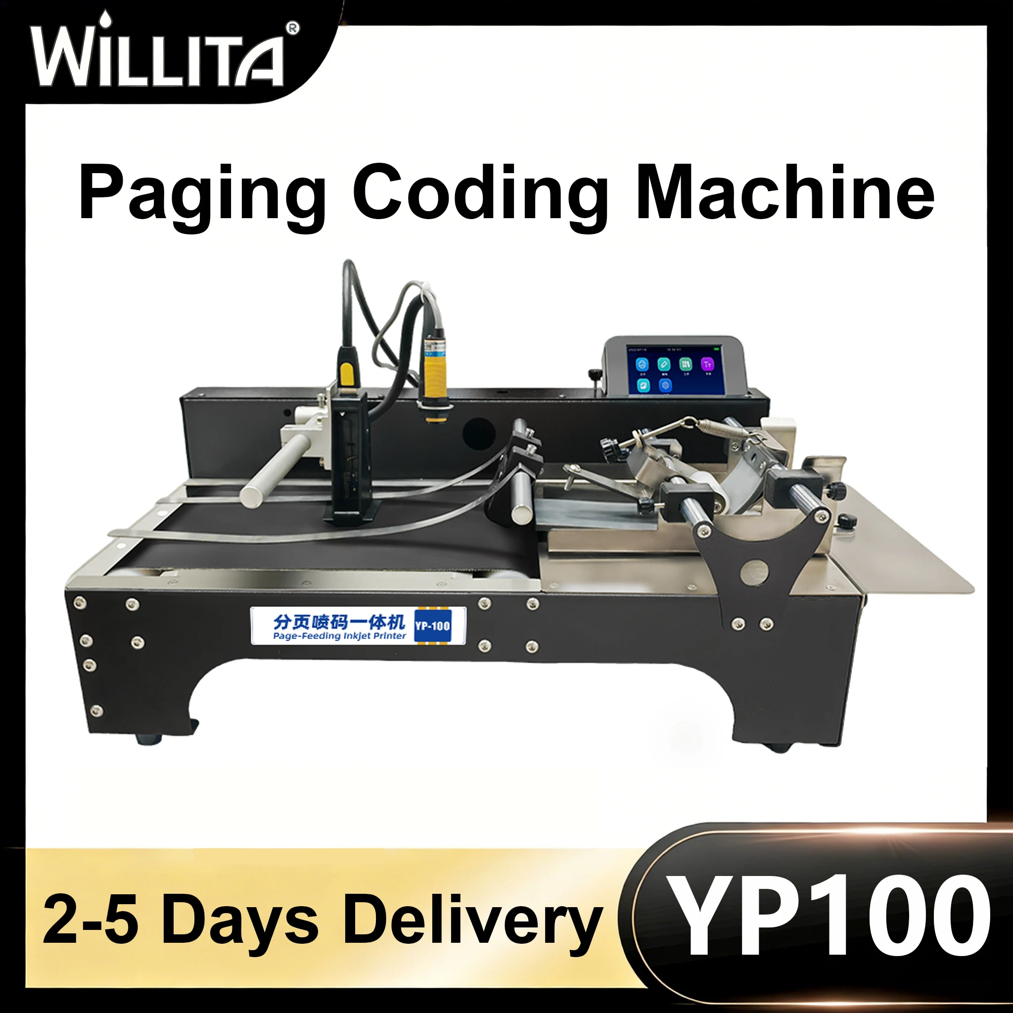 

Автоматический струйный принтер WILLITA YP-100 для нанесения даты и кодирования, 35 м/мин, с технологией TIJ