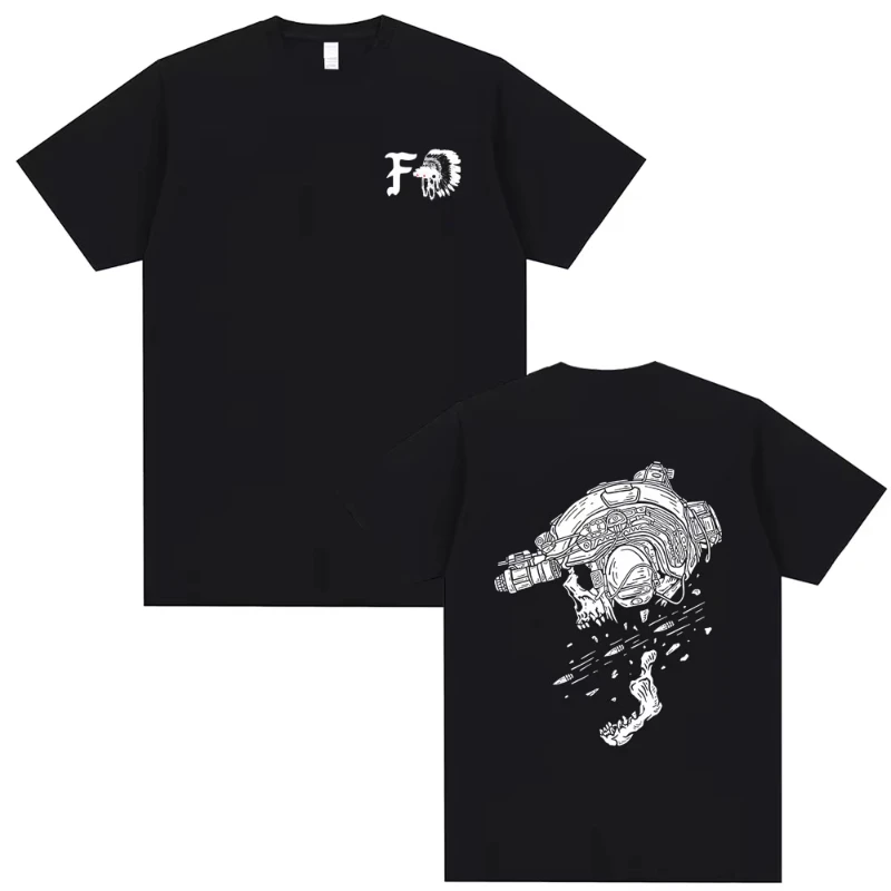 Forward Observations Group Grafik-T-Shirt mit Skelett-Motiv für Männer und Frauen, modische, übergroße Baumwoll-T-Shirts für Herren, lässige Vintage-Streetwear
