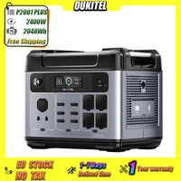 OUKITEL P2001E PLUS Portable Power Stationr 2048Wh Lifepo4 Battery 2400W Solar Generato Home Backup Outdoor Camping Mobile Power