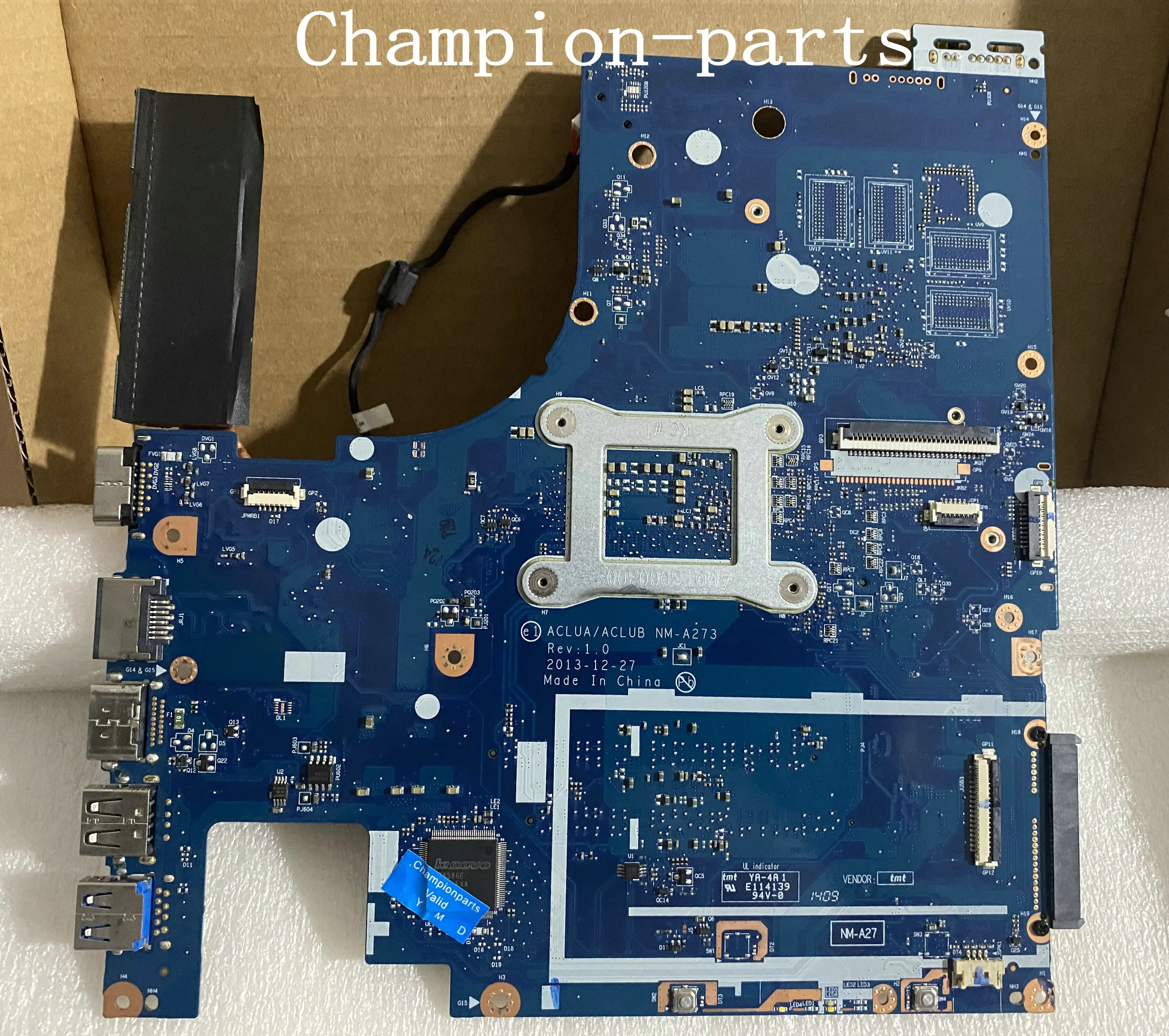 AVAILABLE ACLUA / ACLUB NM-A273 LAPTOP MOTHERBOARD FOR LENOVO Z50-70 CPU 3558U /2957U GPU GT820M / GT840M +HEATSINK +POWER JACK