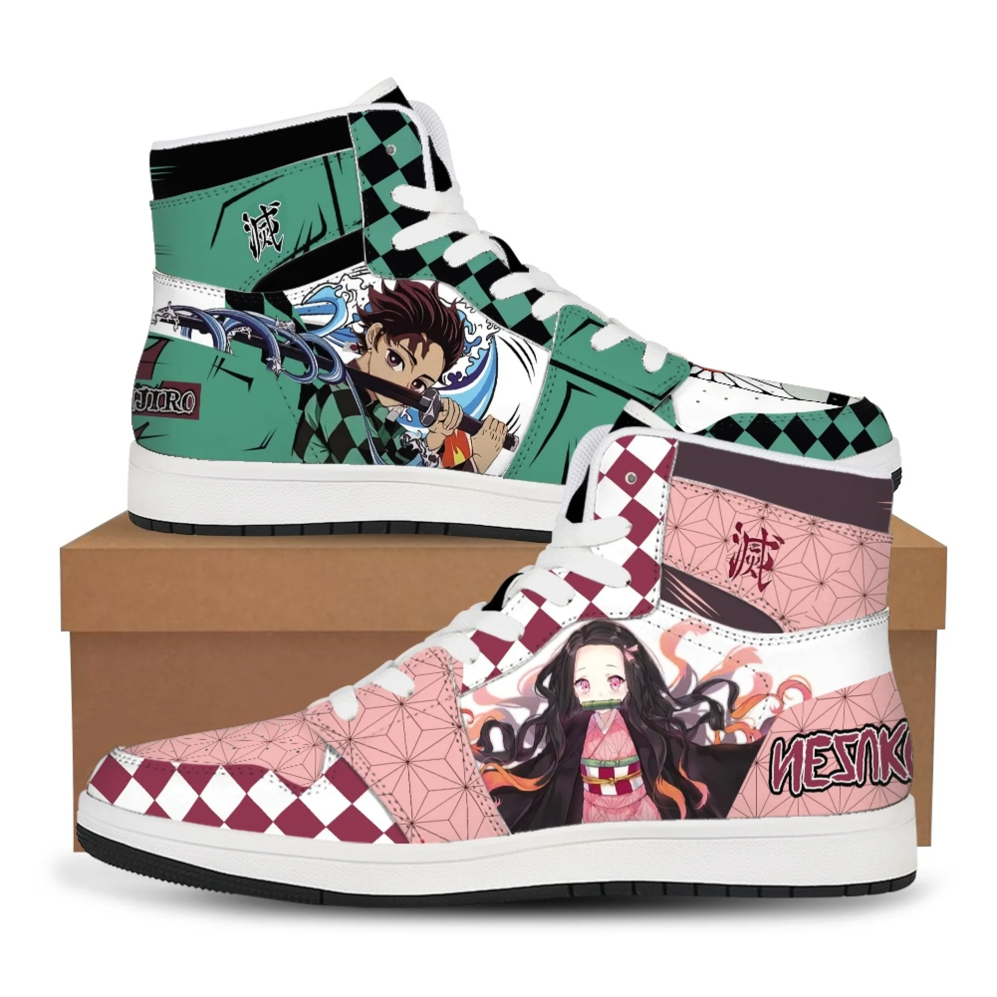 Japanese anime Sports shoes demon slayer Anime cosplay Anime Figures Printing high-tops fashion  Halloween Christmas gifts