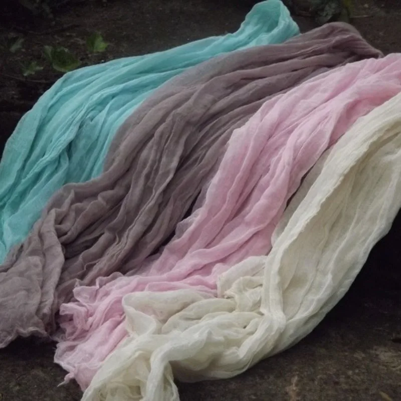 Koleksi Bungkus Bayi Baru Lahir Profesional 6 Buah Set Variasi untuk Studio Fotografi Bayi Alat Pose Esensial Kain Kasa Bedong