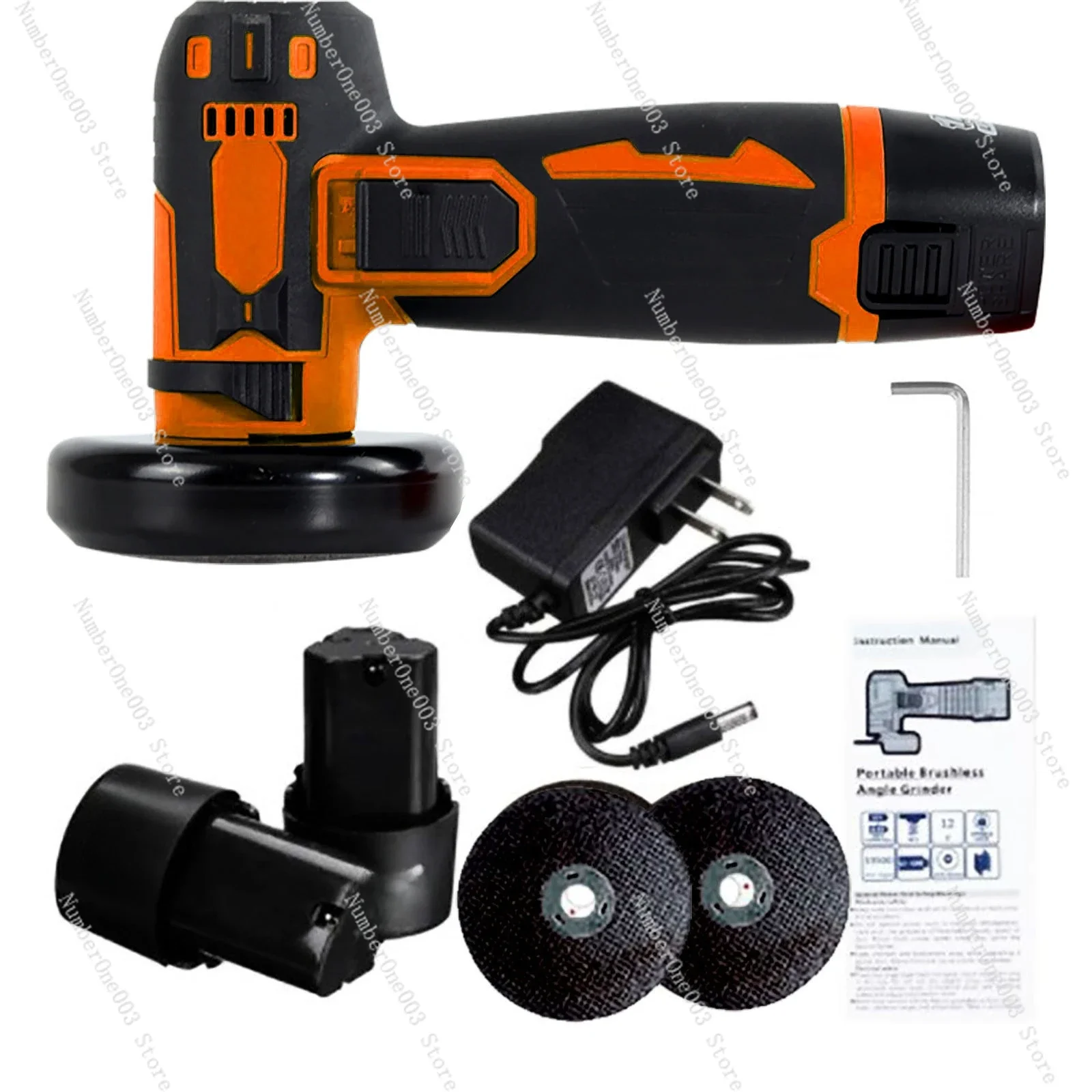 12V Lithium Mini Angle Grinder Brush Motor Grinding Cutting Tool Private Mold Wholesale