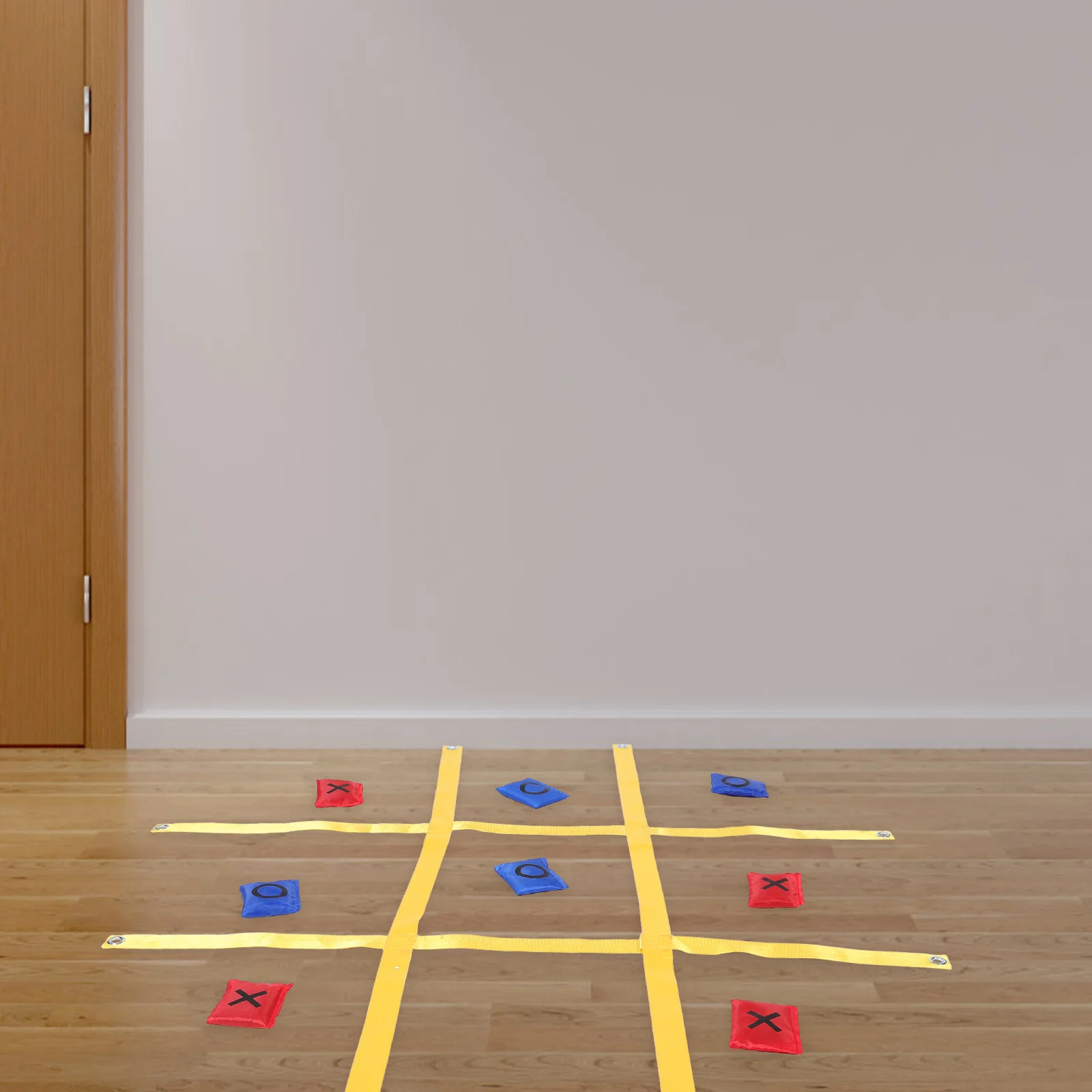 1 conjunto gigante cinta ao ar livre jogo tctactoe fácil configuração portátil para gramado jardim pátio jogo de entretenimento familiar