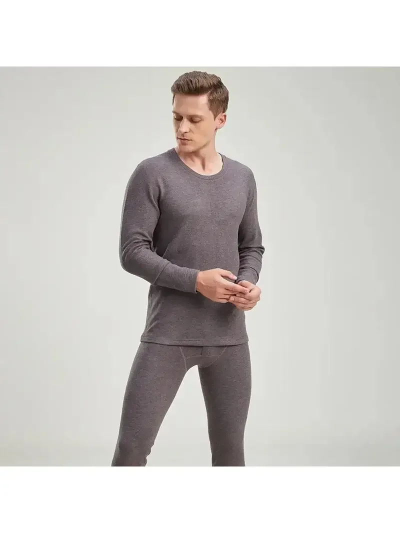 Ropa de Otoño de mediana edad y ancianos, pantalones de otoño, conjunto de pareja antifrío de talla grande