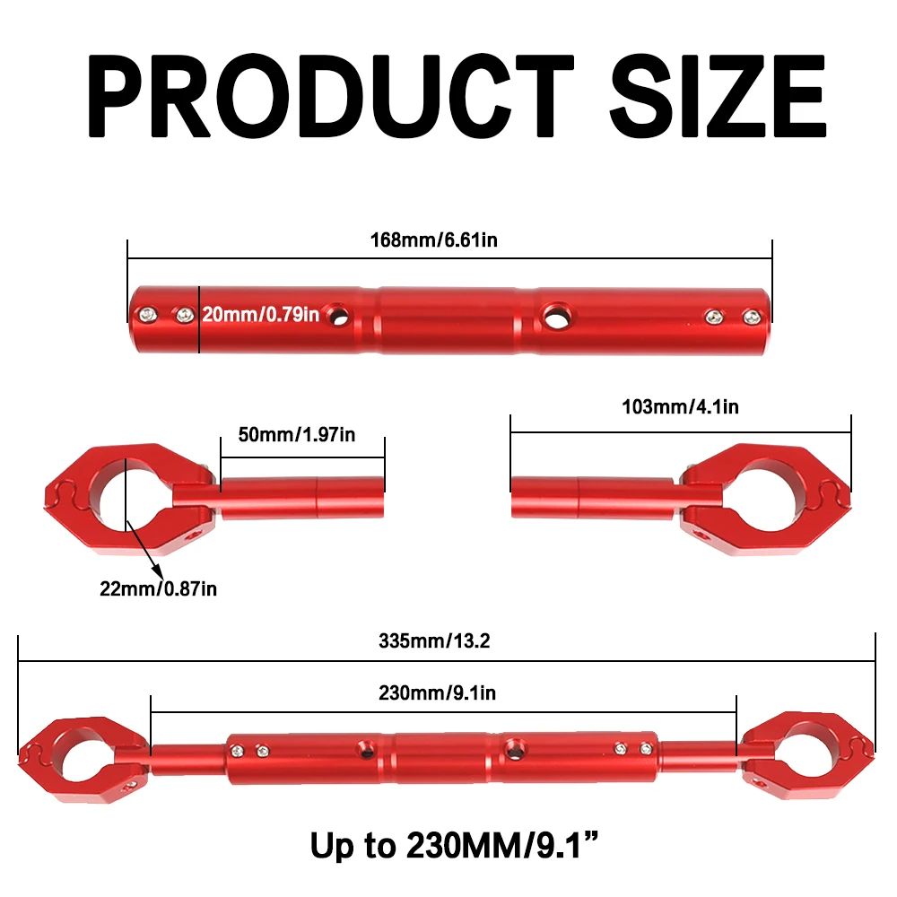 Universal Aluminum Alloy Motorcycle Balance Crossbar Strengthen Handlebar Motorbike electric vehicle atvs snowmobile Accessories