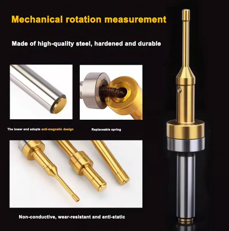Eccentric T-type centering rod special-shaped non-magnetic edge finder titanium-plated CNC large head non-standard centerin