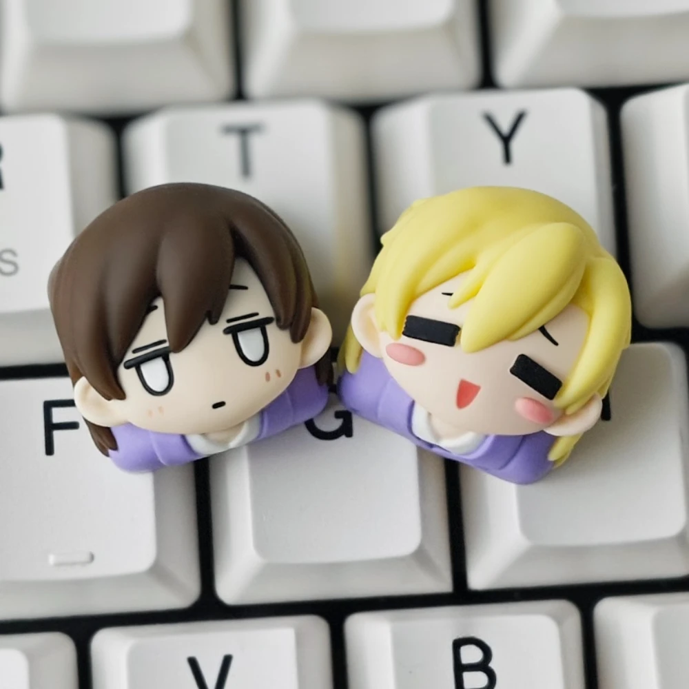 

Ouran High School Host Club Fujioka Haruhi/Tamaki Suou Keycaps Resin Artisan Key Caps for Mechanical Keyboard Game Accessories