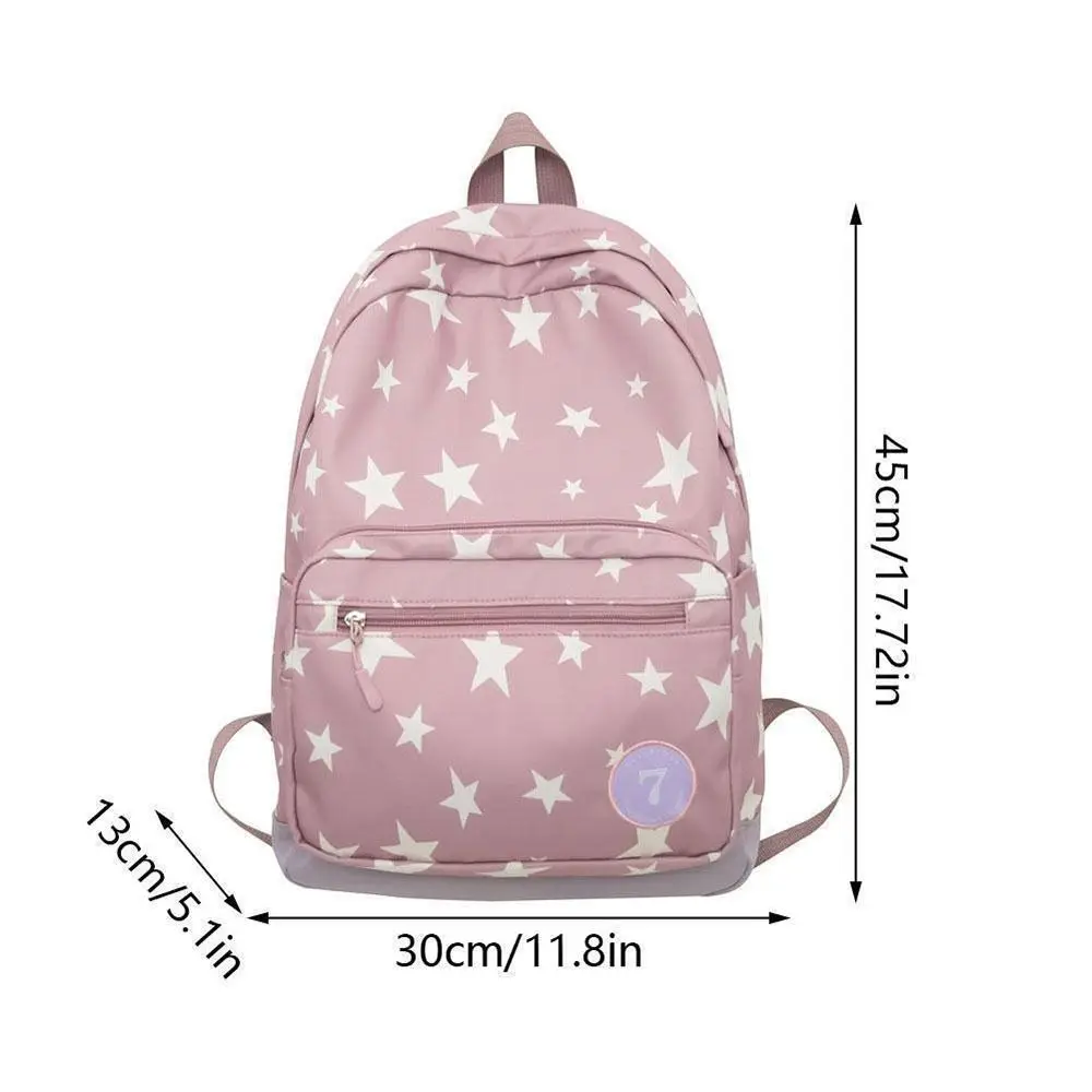 Hot Sale Large Capacity School Rucksack New Korean Style Star Travel Backpack Nylon Work Shoulder Bag