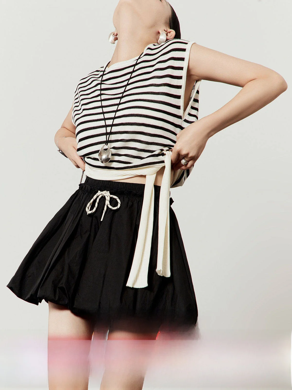 

Women's Knitted Vest Summer New Sle Striped Simple Slimming Versatile Beige Knitted Top Commute Sle Loose Fit Chinese Brand