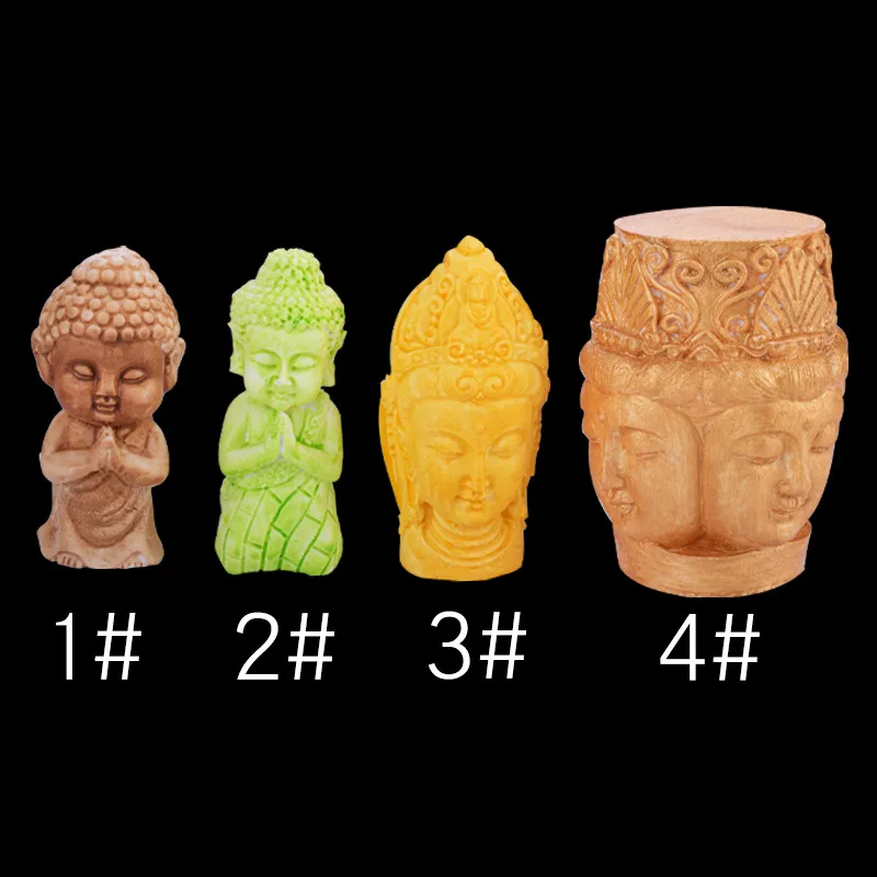 3D Buddha Statue Silicone Mold Creative Handmade Soap Aromatherapy Candle Mould Plaster Epoxy Table Decoration Accessories 479