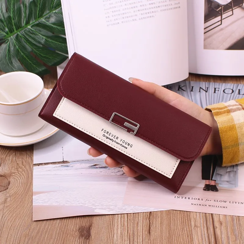 Luxury Wallet 2022 Lady Long Wallets Clutch Bag Money Purses Fold Fashion Leather Female Coin Purse Large-Capacity Card Holder