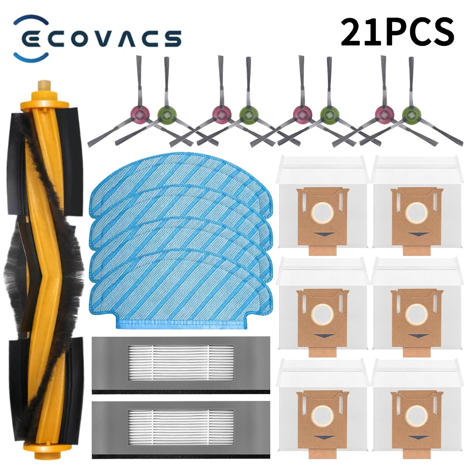 ECOVACS Deebot T8 AIVI / T9 AIVI / N8 Pro AIVI / N9 / N10 Plus Zubehör Hauptbürste, Seitenbürste, Filter, Staubbeutel, HEPA-Filter