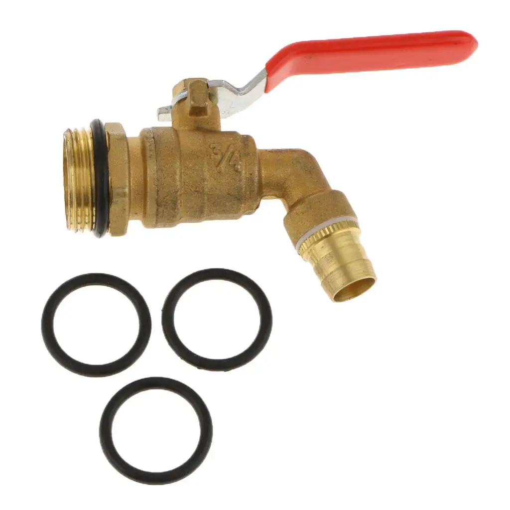 Grifo para Depósito de Agua, Válvula de Barril de Aceite de Cobre Puro con Juntas Tóricas para Tanque de Aceite de 200 Litros