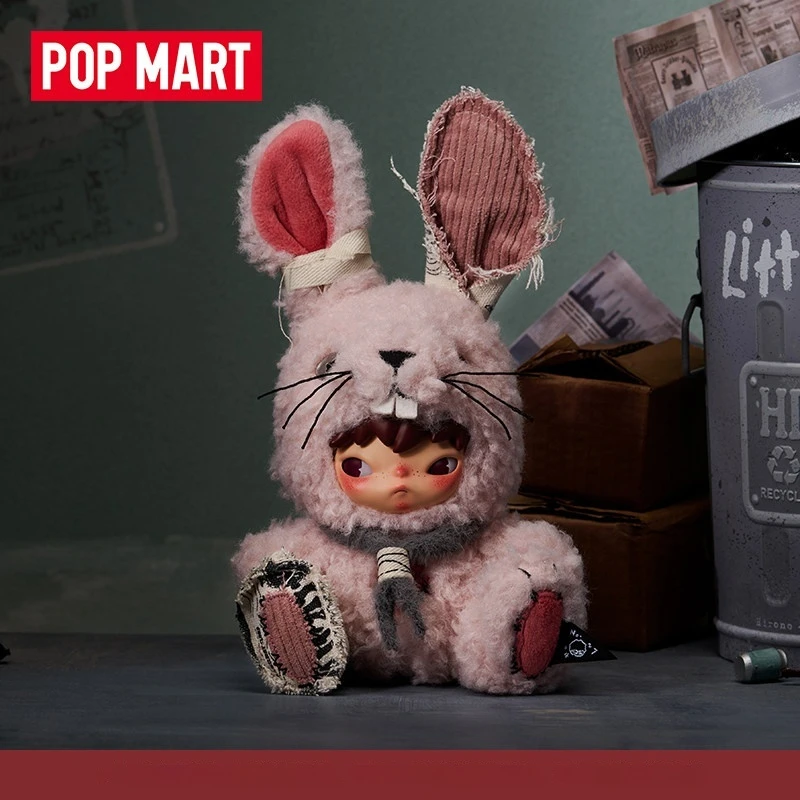

POP MART Hirono Rabbit Plush Keychain Blind Box Stuffed Collectible Doll Bag Pendant Surprise Toy Gift For Anime Fans And Kids