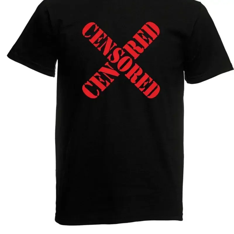 Mens T Shirt L Censorship Censored Politics State Newspaper Nac l Size up to 5XL