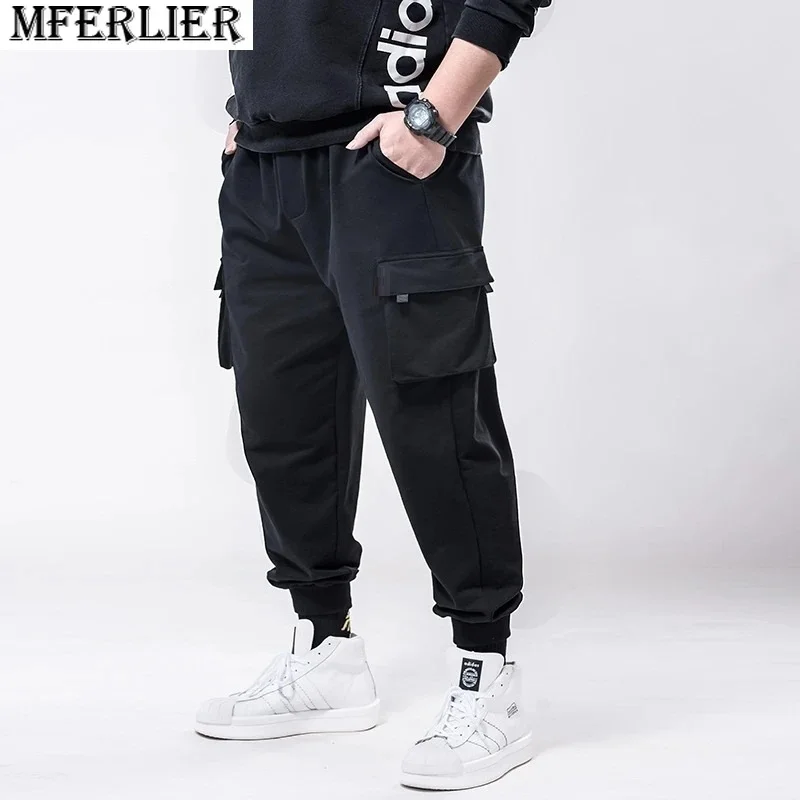 plus size 8XL 140kg spring summer Men Cargo Pants Pockets Casual sports sweatpants Safari Style out door elastic Pants