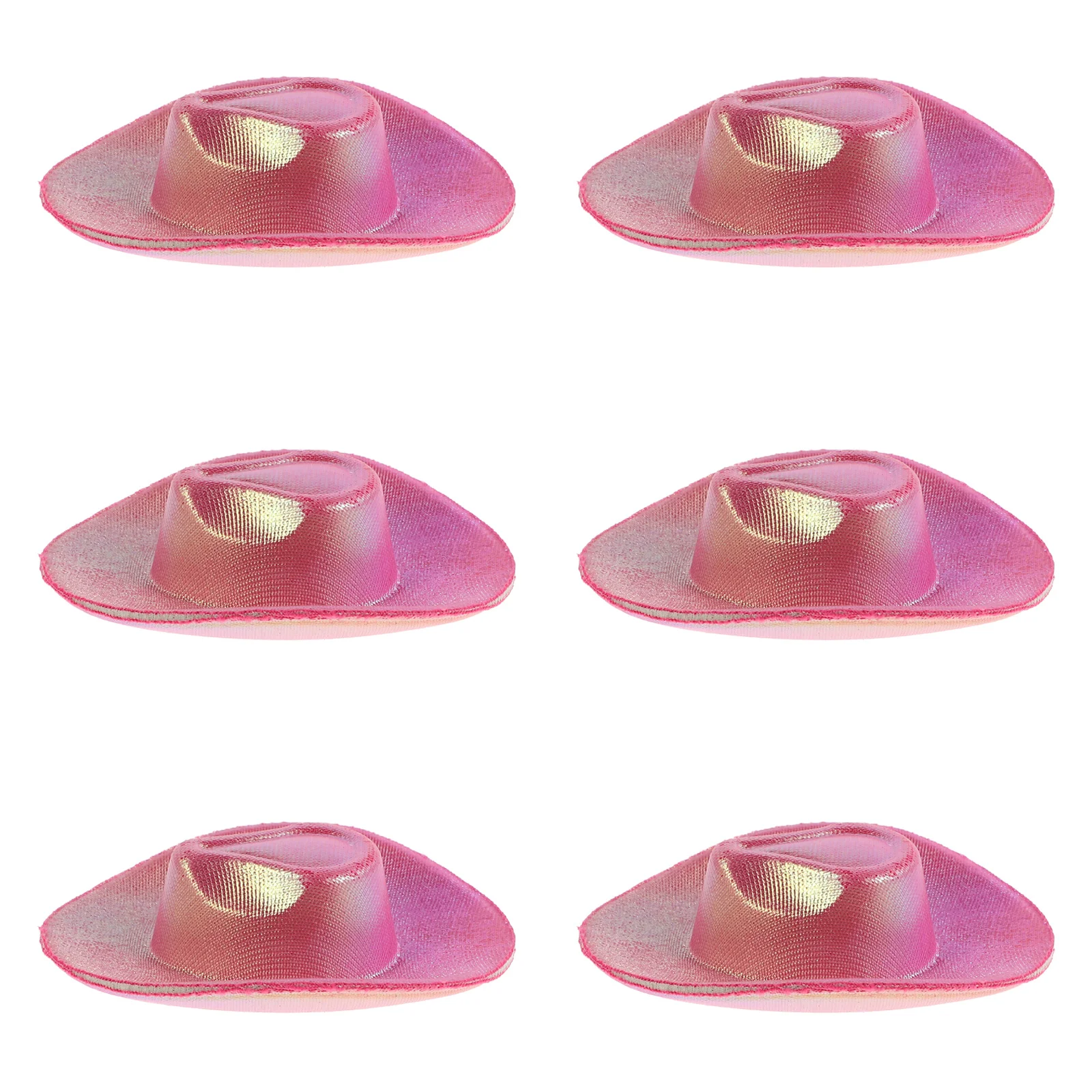 6 قطعة قبعات رعاة البقر الغربية الصغيرة راعية البقر قبعات بلاستيكية لطيفة لتزيين زجاجات الحفلات لوازم حرفية قبعات رعاة البقر للحفلات