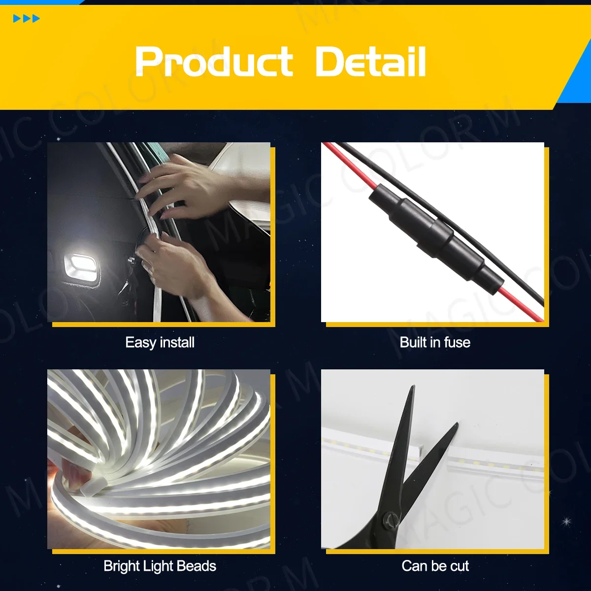 5M รถ Trunk Light สําหรับ Tesla 3 Y S X รถ Ambient ตกแต่งบรรยากาศโคมไฟ LED Strip Universal ultra-bright ภายใน