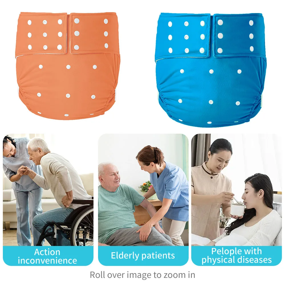 Incontinence in Adult Cloth Nappies Washable Adult Cloth Diaper Reusable Diaper Pants for Adult Teenage Diapers Trouser Pocket