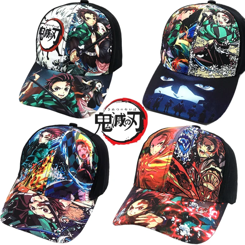 악마 슬레이어 애니메이션 모자 유행 덕빌 캡 남성 야구 모자 스트리트 스타일 여성 캐주얼 모자 힙합 헤드 액세서리